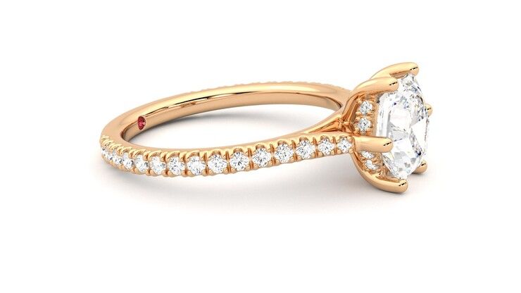 Taylor & Hart Hope Hexagonal Engagement Ring 360 degree image 8