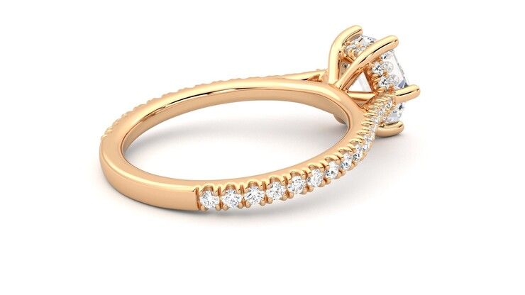 Taylor & Hart Hope Hexagonal Engagement Ring 360 degree image 12