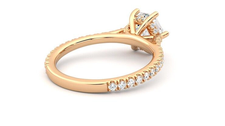 Taylor & Hart Hope Hexagonal Engagement Ring 360 degree image 13
