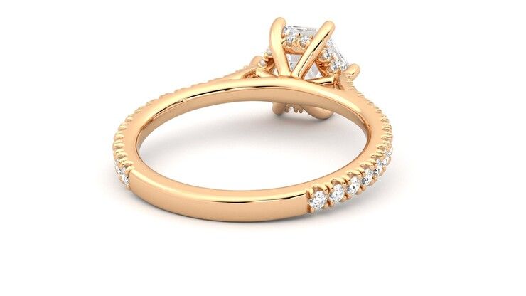 Taylor & Hart Hope Hexagonal Engagement Ring 360 degree image 14