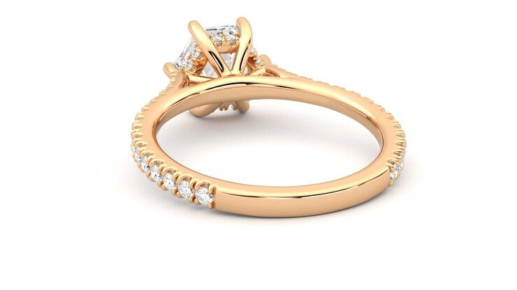 Taylor & Hart Hope Hexagonal Engagement Ring 360 degree image 16