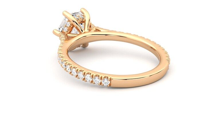 Taylor & Hart Hope Hexagonal Engagement Ring 360 degree image 17