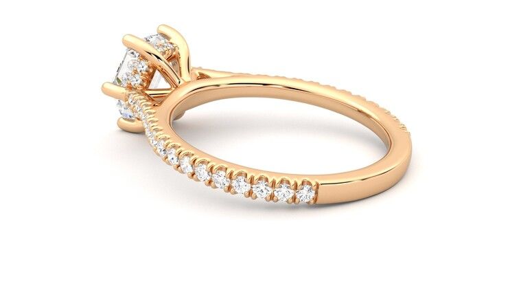 Taylor & Hart Hope Hexagonal Engagement Ring 360 degree image 18