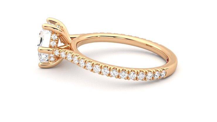 Taylor & Hart Hope Hexagonal Engagement Ring 360 degree image 20