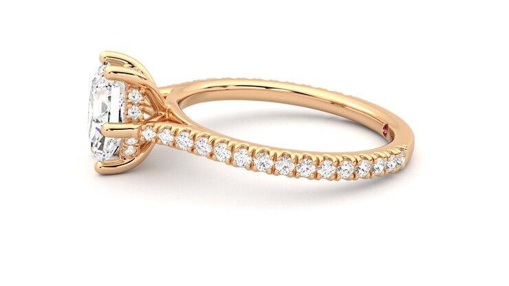 Taylor & Hart Hope Hexagonal Engagement Ring 360 degree image 21