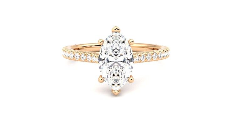 Taylor & Hart Hope Marquise Engagement Ring 360 degree image 0