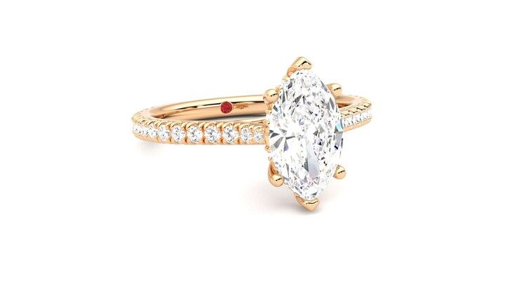 Taylor & Hart Hope Marquise Engagement Ring 360 degree image 4