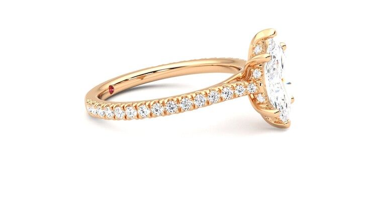 Taylor & Hart Hope Marquise Engagement Ring 360 degree image 8