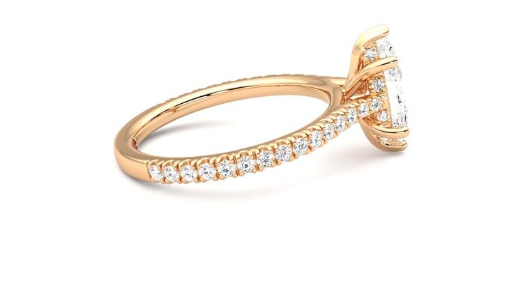 Taylor & Hart Hope Marquise Engagement Ring 360 degree image 10
