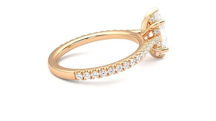 Taylor & Hart Hope Marquise Engagement Ring 360 degree image 11