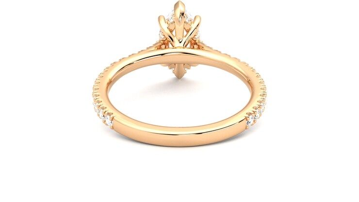 Taylor & Hart Hope Marquise Engagement Ring 360 degree image 15