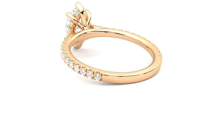 Taylor & Hart Hope Marquise Engagement Ring 360 degree image 17