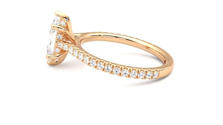 Taylor & Hart Hope Marquise Engagement Ring 360 degree image 20