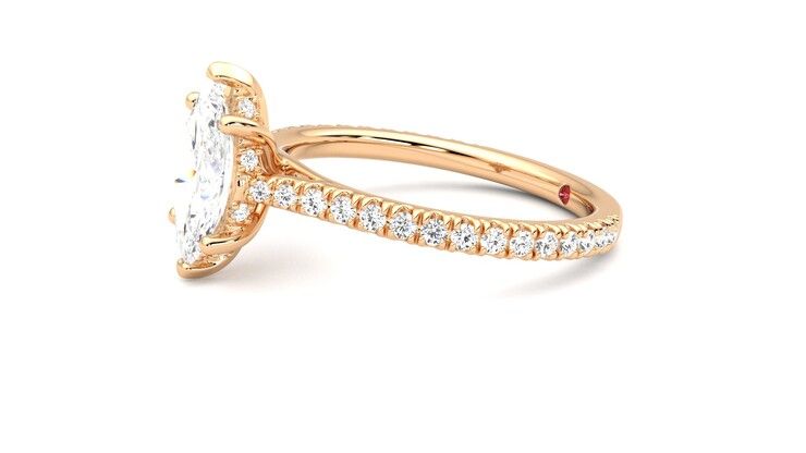 Taylor & Hart Hope Marquise Engagement Ring 360 degree image 22