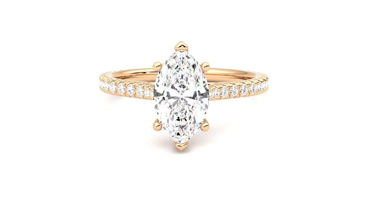 Taylor & Hart Hope Marquise Engagement Ring 360 degree image 29