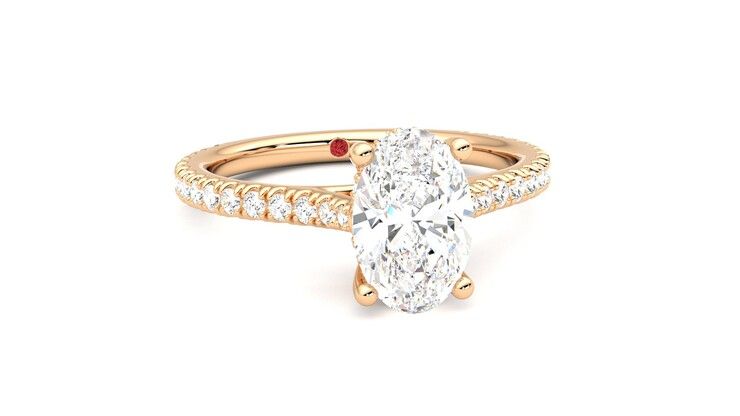 Taylor & Hart Hope Oval Engagement Ring 360 degree image 3