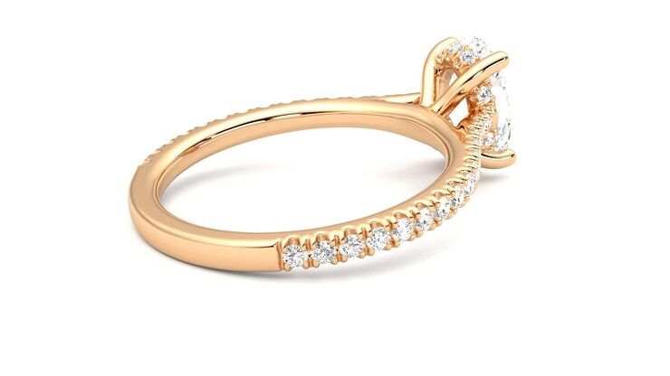 Taylor & Hart Hope Oval Engagement Ring 360 degree image 12