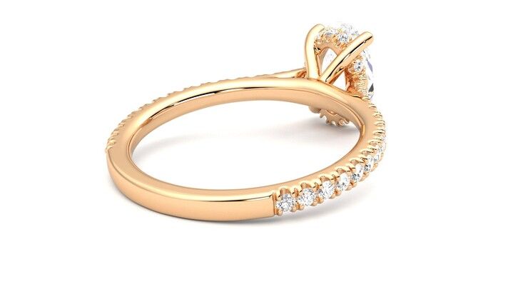Taylor & Hart Hope Oval Engagement Ring 360 degree image 13