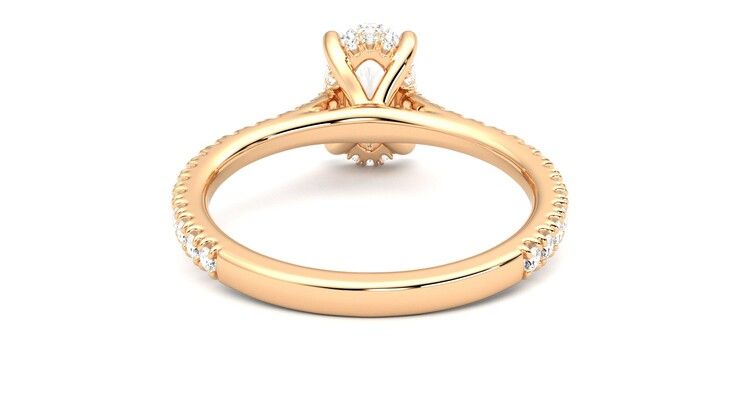 Taylor & Hart Hope Oval Engagement Ring 360 degree image 15