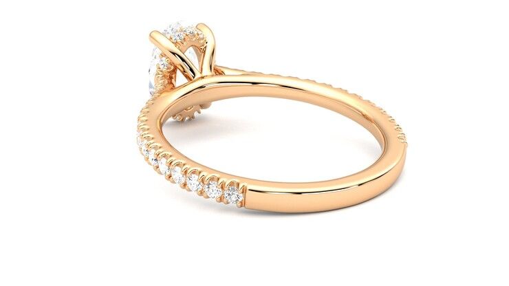 Taylor & Hart Hope Oval Engagement Ring 360 degree image 17