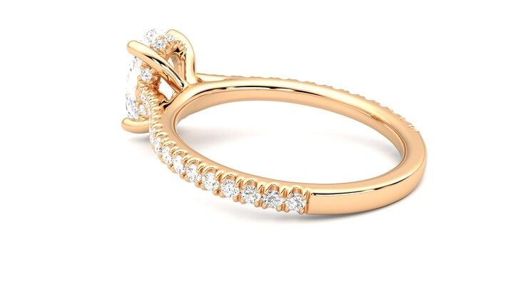 Taylor & Hart Hope Oval Engagement Ring 360 degree image 18