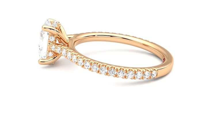 Taylor & Hart Hope Oval Engagement Ring 360 degree image 20