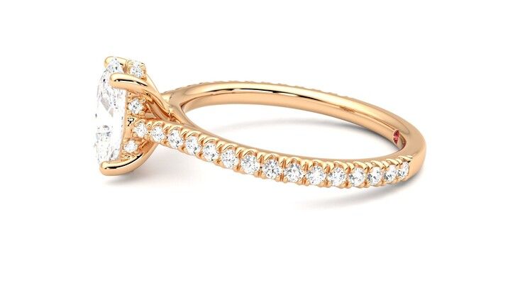 Taylor & Hart Hope Oval Engagement Ring 360 degree image 21