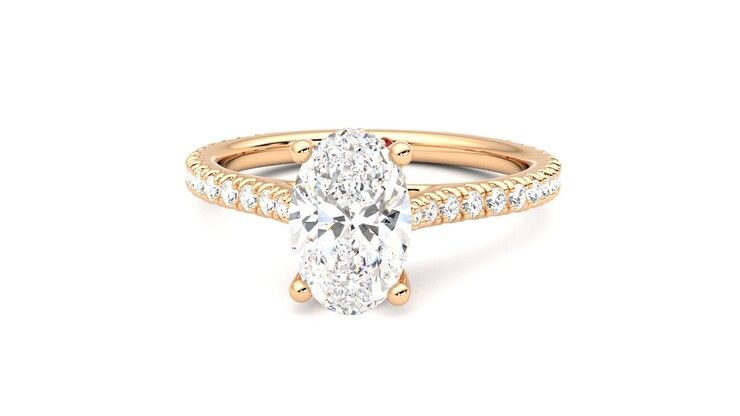 Taylor & Hart Hope Oval Engagement Ring 360 degree image 28