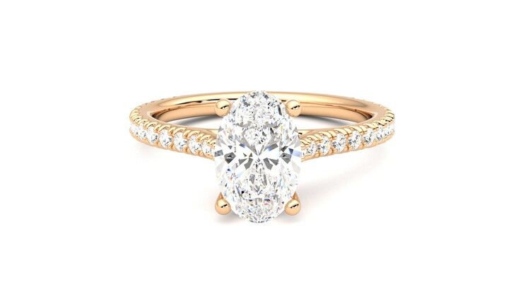 Taylor & Hart Hope Oval Engagement Ring 360 degree image 29