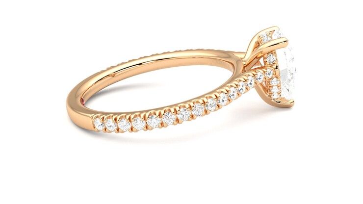Taylor & Hart Hope Pear Engagement Ring 360 degree image 10