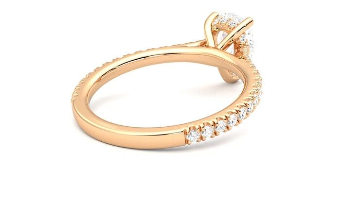 Taylor & Hart Hope Pear Engagement Ring 360 degree image 13
