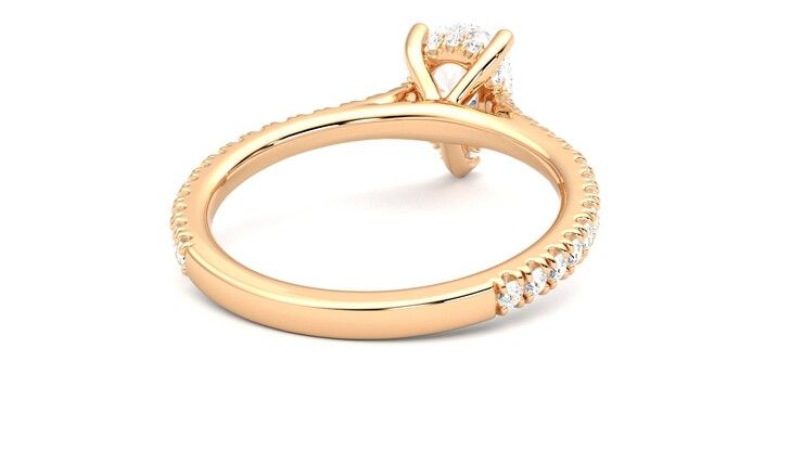 Taylor & Hart Hope Pear Engagement Ring 360 degree image 14