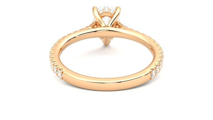 Taylor & Hart Hope Pear Engagement Ring 360 degree image 15