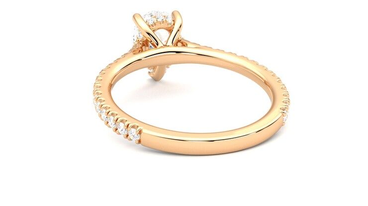 Taylor & Hart Hope Pear Engagement Ring 360 degree image 16