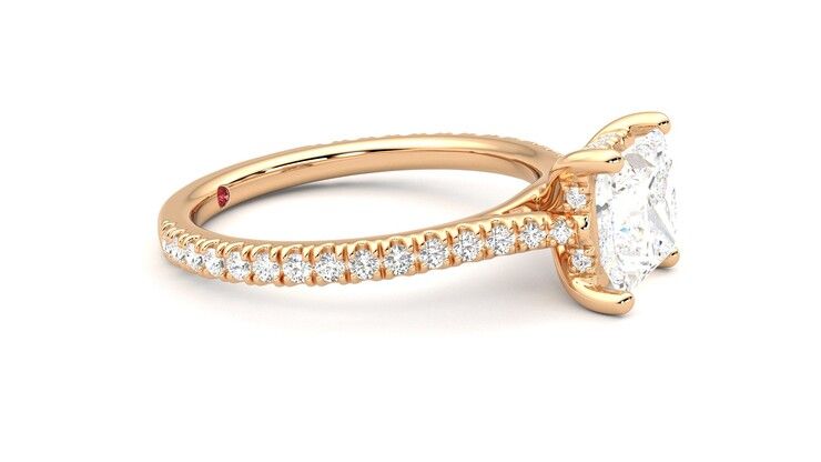 Taylor & Hart Hope Princess Engagement Ring 360 degree image 8