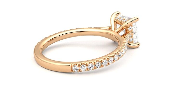 Taylor & Hart Hope Princess Engagement Ring 360 degree image 12