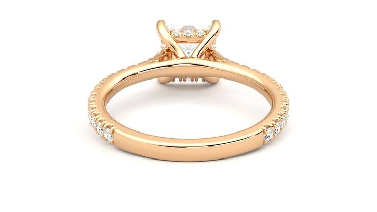 Taylor & Hart Hope Princess Engagement Ring 360 degree image 15