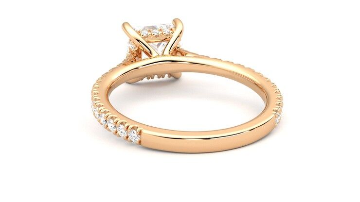 Taylor & Hart Hope Princess Engagement Ring 360 degree image 16