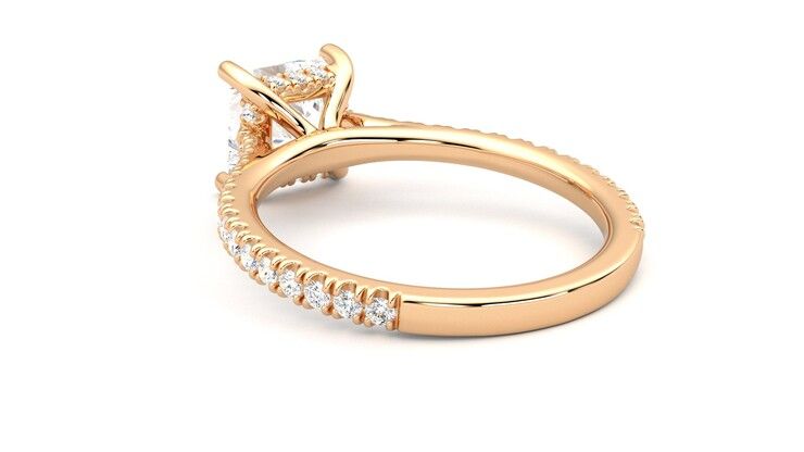 Taylor & Hart Hope Princess Engagement Ring 360 degree image 17