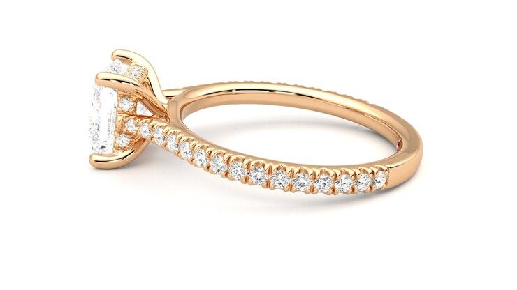 Taylor & Hart Hope Princess Engagement Ring 360 degree image 20