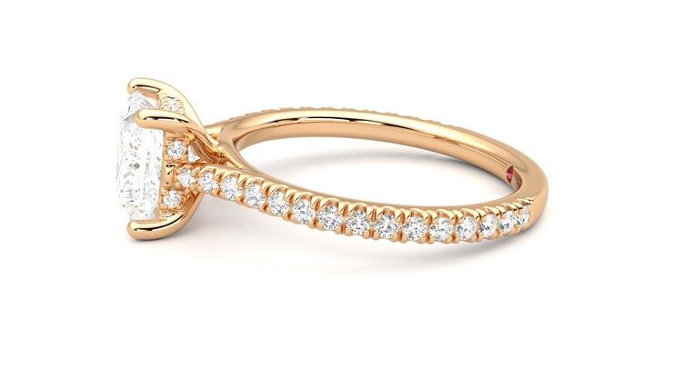 Taylor & Hart Hope Princess Engagement Ring 360 degree image 21