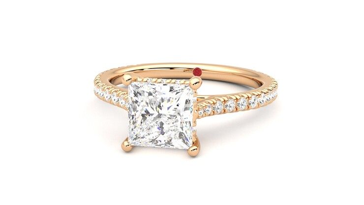 Taylor & Hart Hope Princess Engagement Ring 360 degree image 27