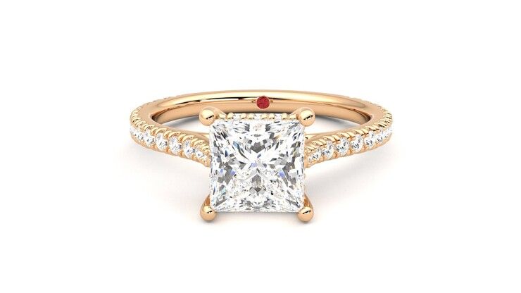 Taylor & Hart Hope Princess Engagement Ring 360 degree image 29