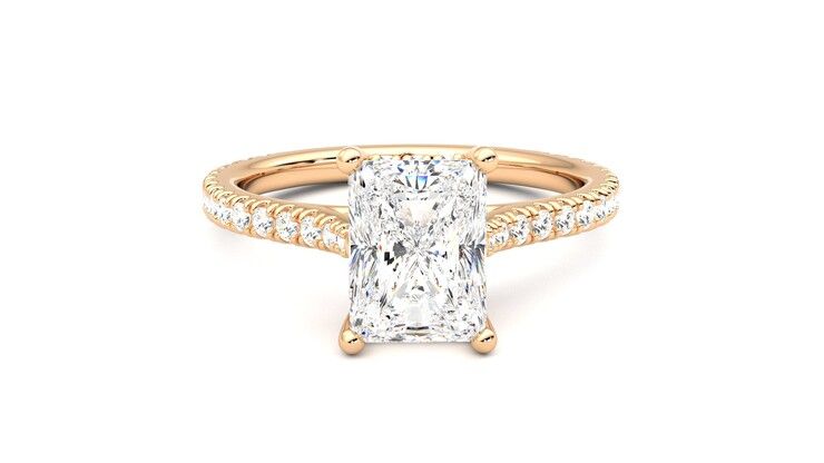 Taylor & Hart Hope Radiant Engagement Ring 360 degree image 1