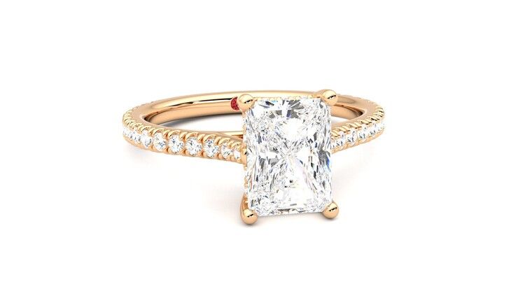 Taylor & Hart Hope Radiant Engagement Ring 360 degree image 3