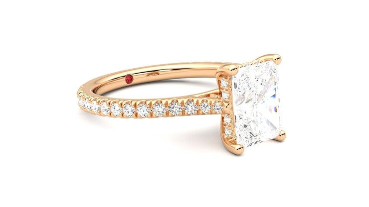 Taylor & Hart Hope Radiant Engagement Ring 360 degree image 6