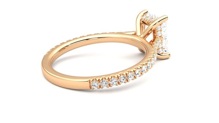 Taylor & Hart Hope Radiant Engagement Ring 360 degree image 12