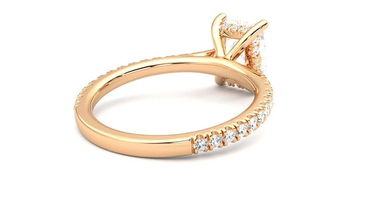 Taylor & Hart Hope Radiant Engagement Ring 360 degree image 13