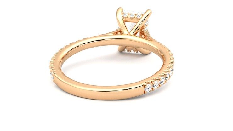 Taylor & Hart Hope Radiant Engagement Ring 360 degree image 14