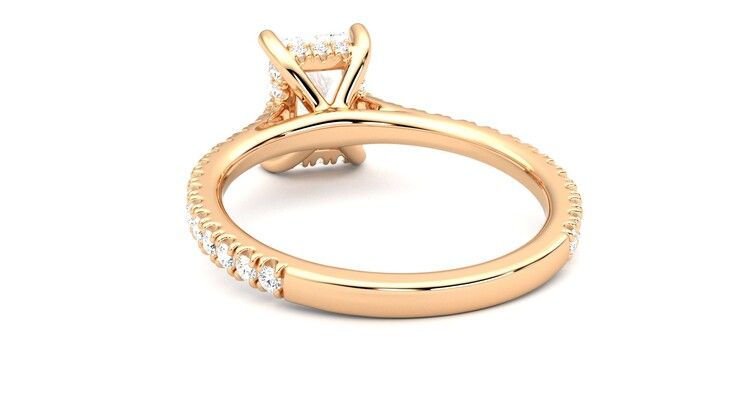 Taylor & Hart Hope Radiant Engagement Ring 360 degree image 16